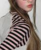RONRON Outstitch Stripe Raglan Long Sleeve Pink