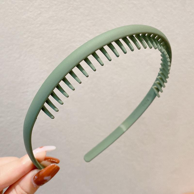 

Нескользящая повязка на голову с заколкой для волос - Матовый Моранди зелёный