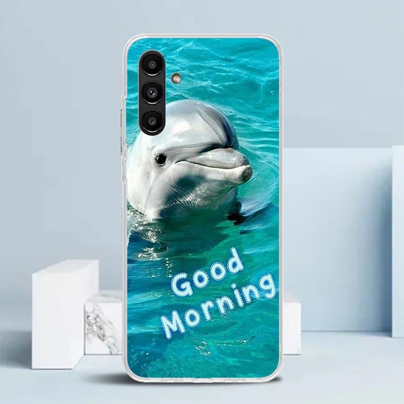 Ocean Animal Cute Dolphin Phone Case For Samsung Galaxy A17 A37 A57 A16 A15 A14 A13 A56 A55 A54 A53 A36 A35 A34 A33 A26 A25 A24