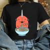 Manga Pochita Makima Shirt for Women Japanese Anime Chainsaw Man T-shirt Unisex Funny Cartoon Graphic Tee Short Sleeve Summer
