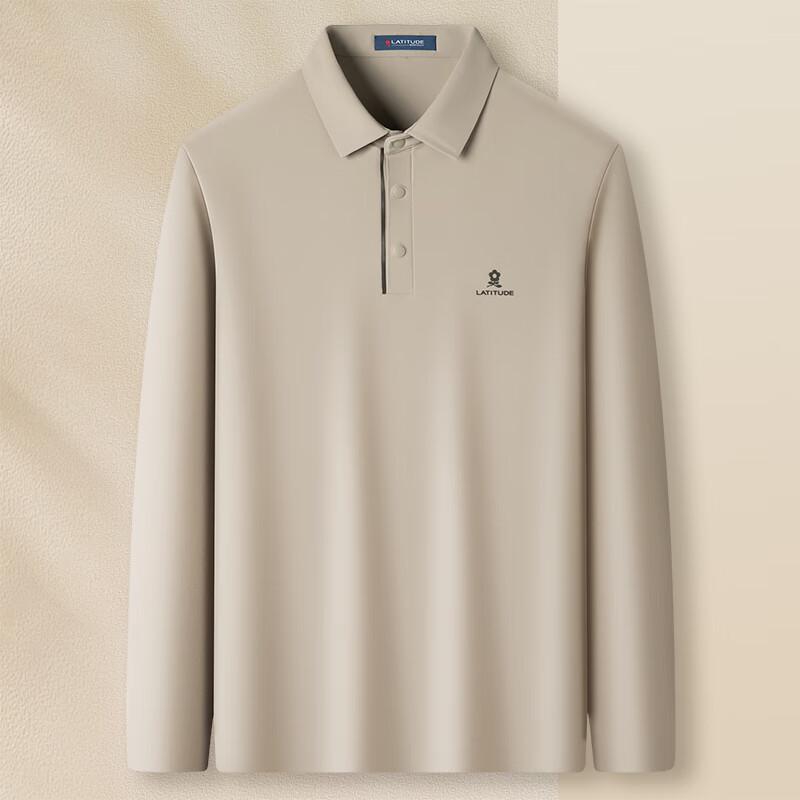 Мужская весенне-осенняя футболка-поло с длинным рукавом MONTAGUT 54