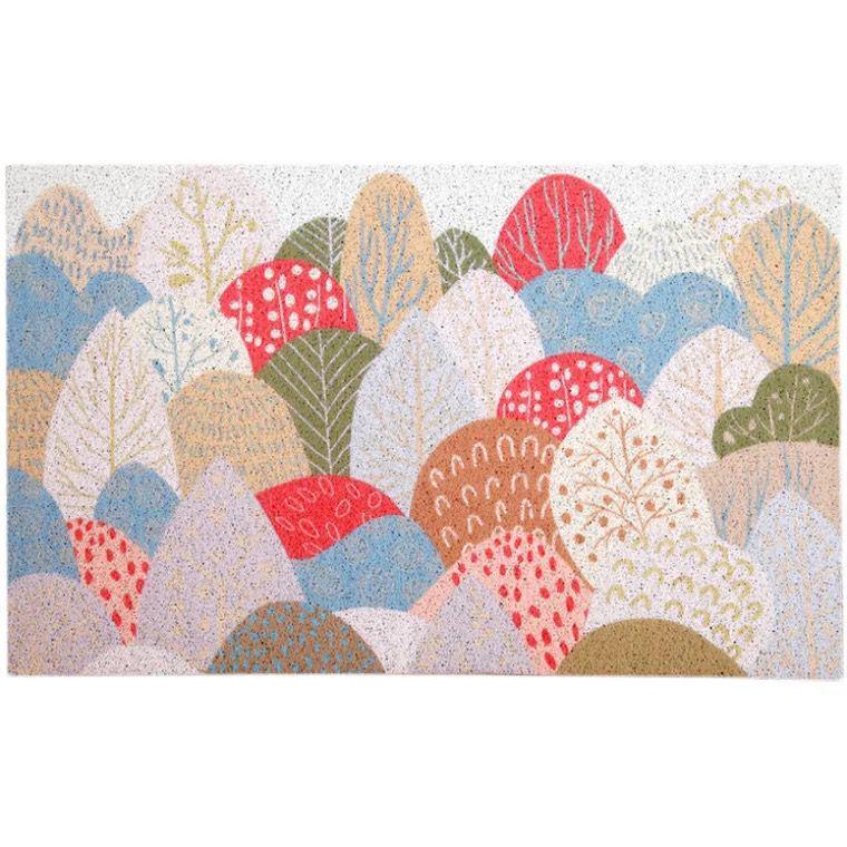 Seidenschlinge Rutschfeste Eingangsfußmatte: PVC Haushaltsfußmatte zum Abkratzen von Schmutz und Schlamm