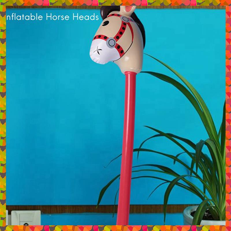 Förderung! Kinder 9-teiliges aufblasbares Cowgirl-Pferd-Stabköpfe, Lern-PVC-Ballons, Tolle Outdoor-Geburtstagsgeschenke