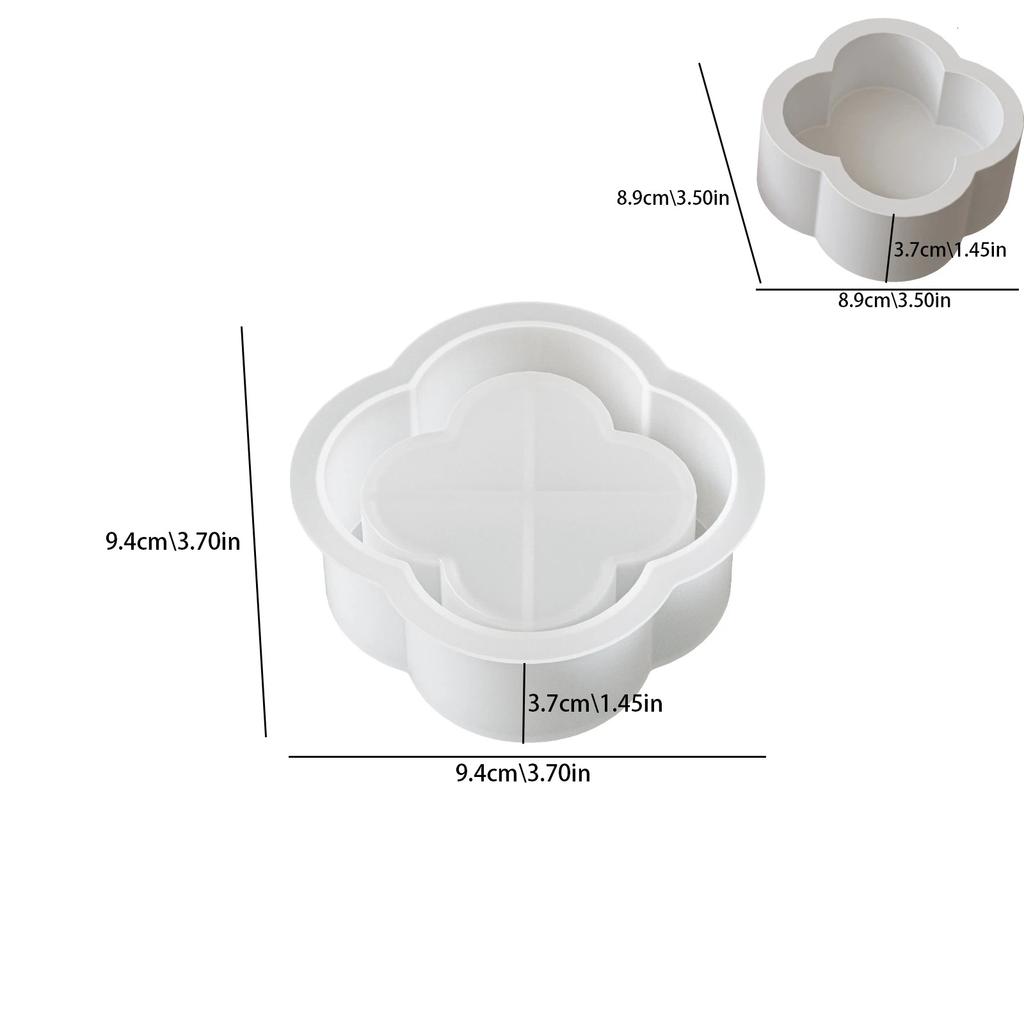 Flower Silicone Mold Set For Candle Making Flower Pot Resin Casting Molds For Diy Crafts