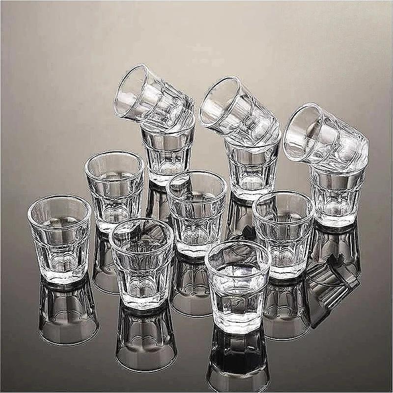 6pcs Sets Exquisite Small Wine Glass Transparent Whiskey Glass 20ml/26ml/35ml Baijiu Cup Party Foreign Wine Glass Vodka Glass