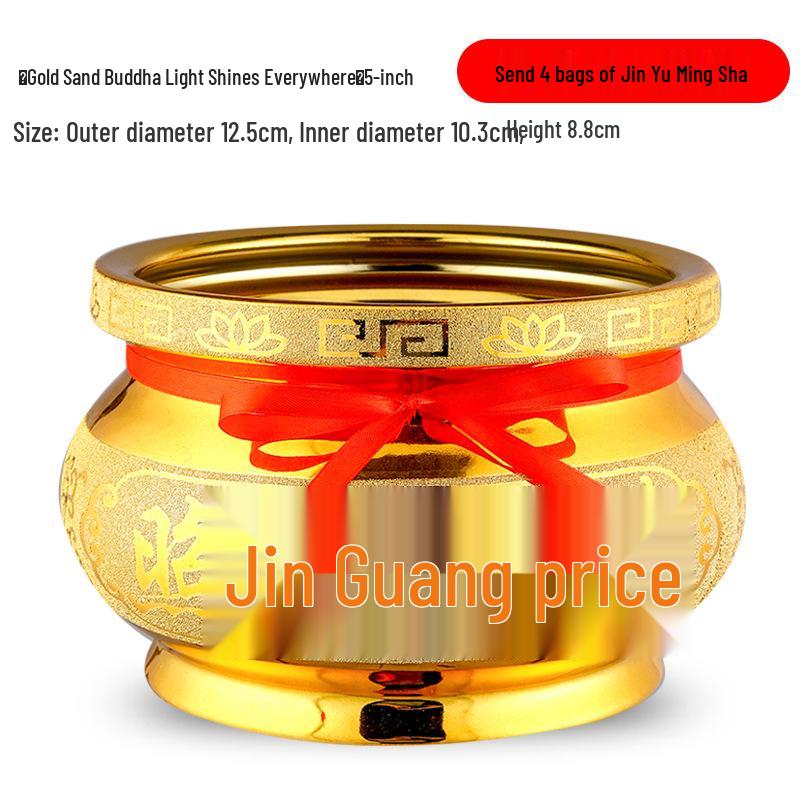 Gold Sand Ceramic Incense Burner for Offerings - God of Wealth Incense Holder, Attracts Wealth & Treasures