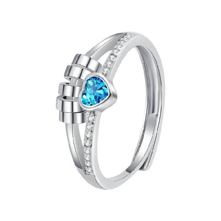 Fashionable 2 in 1 Adjustable Sturdy Brass Rings pORTABLE for Stress Relief with Heart and Rotating Bead Designs