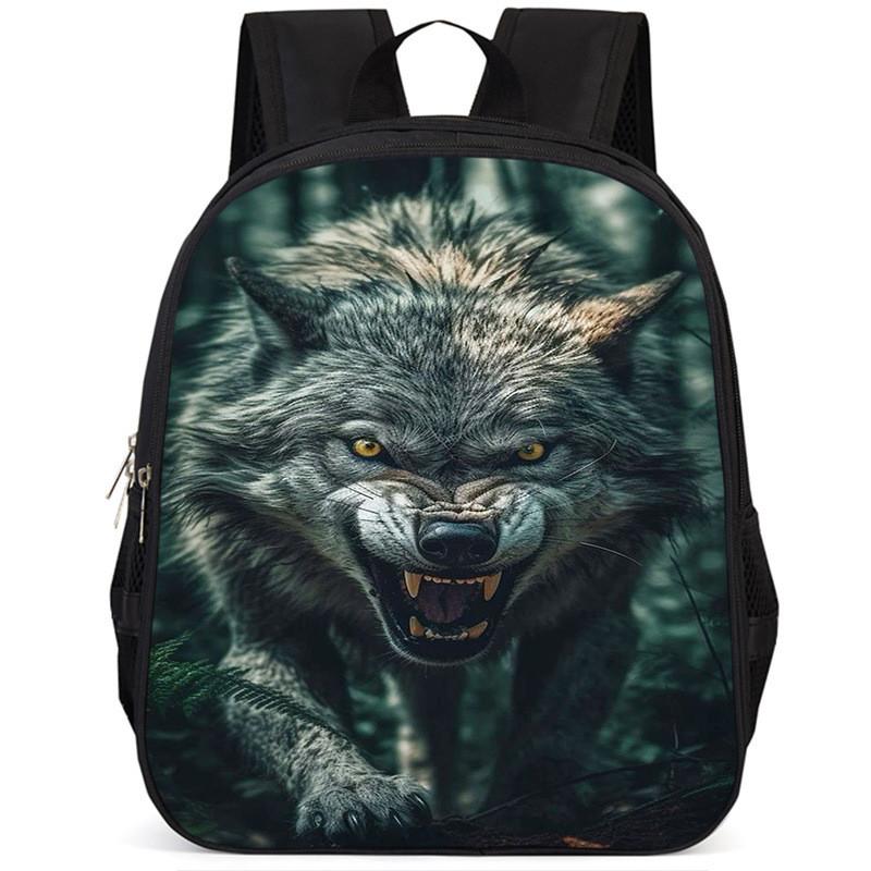 Large Capacity Wolf Animal Backpack For Kids Lightweight And Comfortable Oxford Fabric