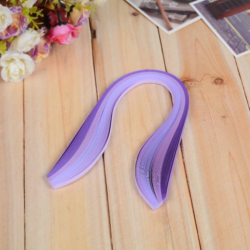 9-Color Gradient 5mm x 54cm Quilling Paper Strips - Handmade Quilling Materials