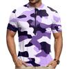 Men's Crew Neck Printed Zip Breathable Quick Dry Short Sleeve Cycling Jersey for Road Mountain Bike Riding Sportswear