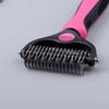 Pet Fur Knot Cutter Dog Grooming Shedding Tools Double Side Cat Hair Removal Comb Brush Long Curly Hair Cleaner Comb Pet Product