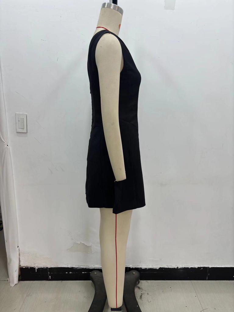 Elegant Sleeveless Balloon Dress for Women - European and American Style