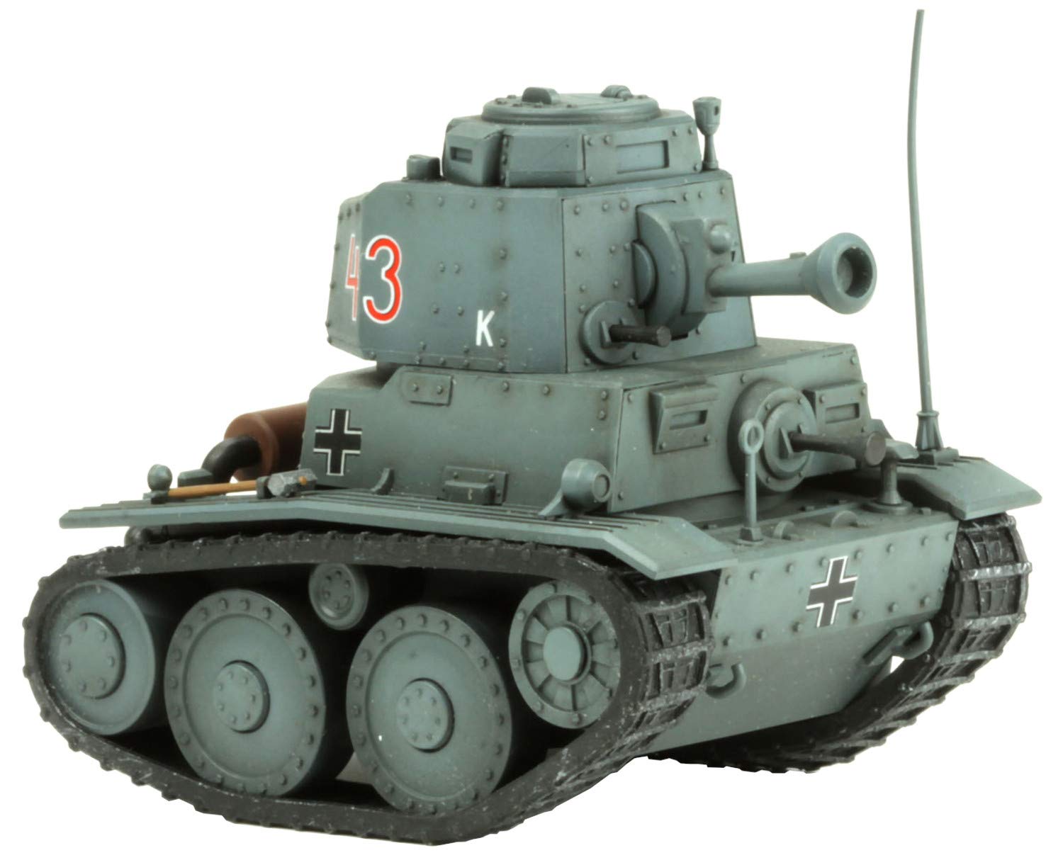 

Meng Model World War Toons Series German Light Tank 38 (t) Pre-Colored Plastic Model Kit MWWT011