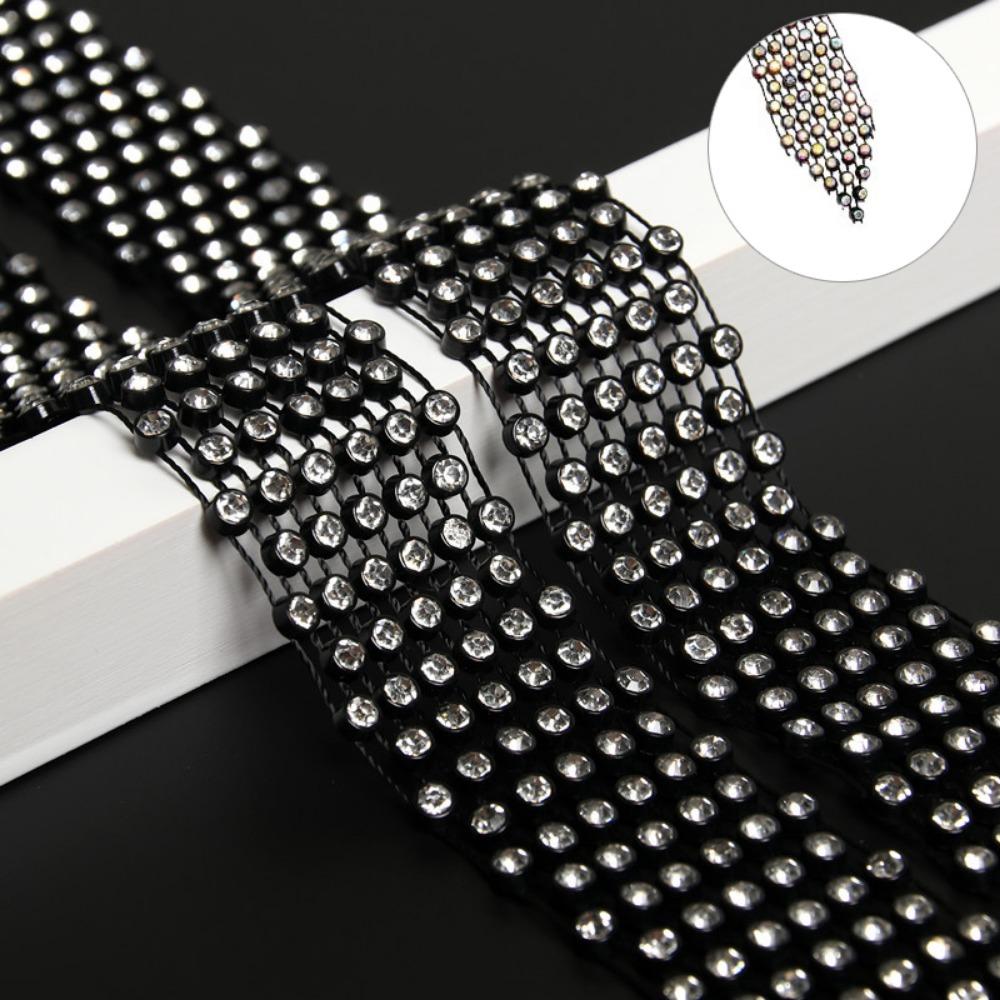 1.3M Long Shiny Rhinestones Tie Sparkling Crystal Necktie Collar Choker Necklace  Jewelry Collar