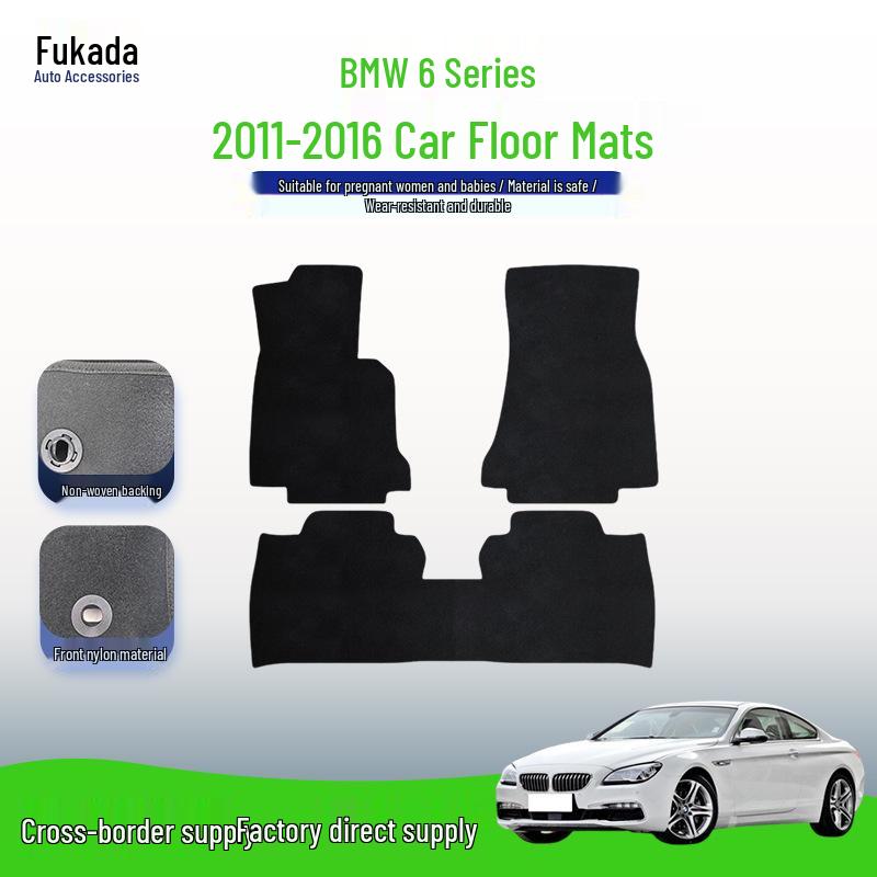 BMW 6er (2011-2016) Nylon Auto-Fußmatten & Kofferraumauskleidung (Links-/Rechtslenker)