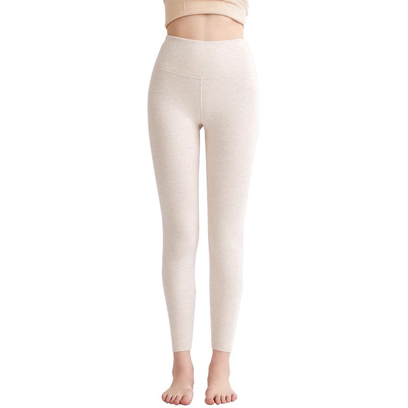 Women's High-Waist Thermal Cashmere Silk Velvet Pants - Autumn/Winter Belly-Warming Bottoms