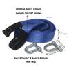 Car Tow Strap Racing Auto Winch Rope Nylon 5m 8Tons Recovery Towing Cable Strap Belt Heavy Duty Off Road Accessories Metal Hooks