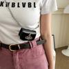 Trendy Black Pu Waist Chain Bag For Women Stylish Mini Crossbody Purse Ideal For Everyday Use