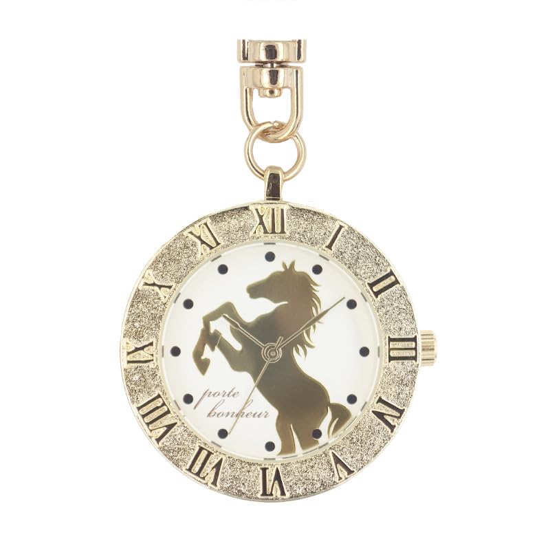 Portebonheur Horse Charm Pocket Watch GD [Follow] N02424S-0 Women's