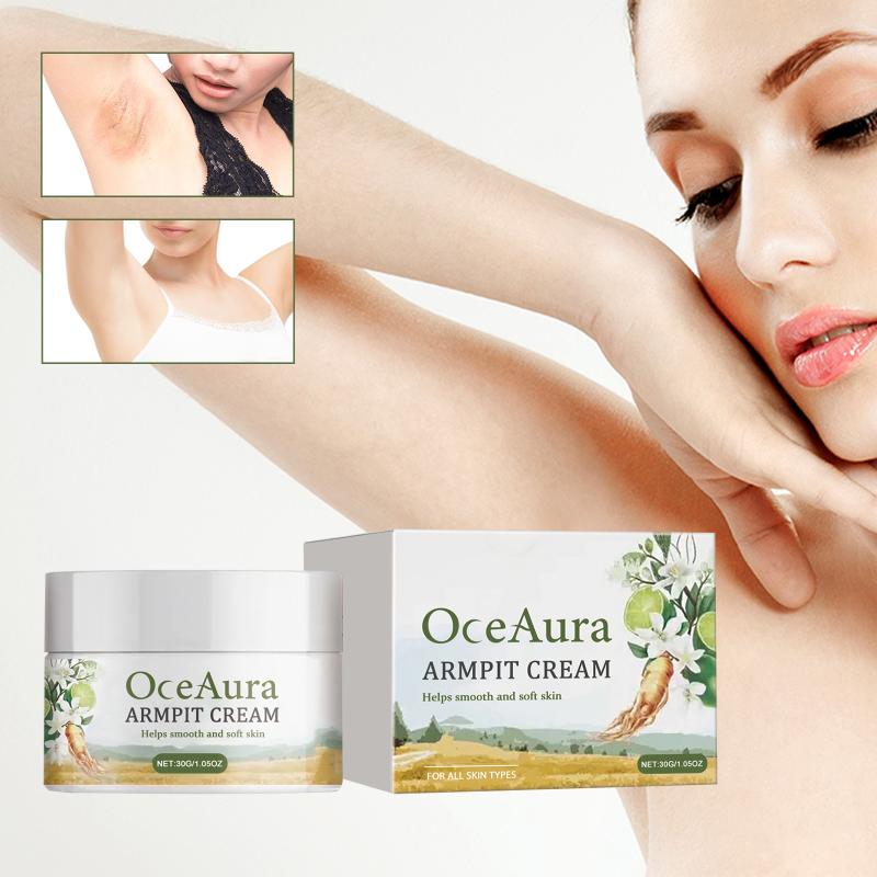 OceAura Underarm Whitening Cream Moisturizing Brighten Fade Dark Spots Dull Skin Gentle Lightening Care Cream