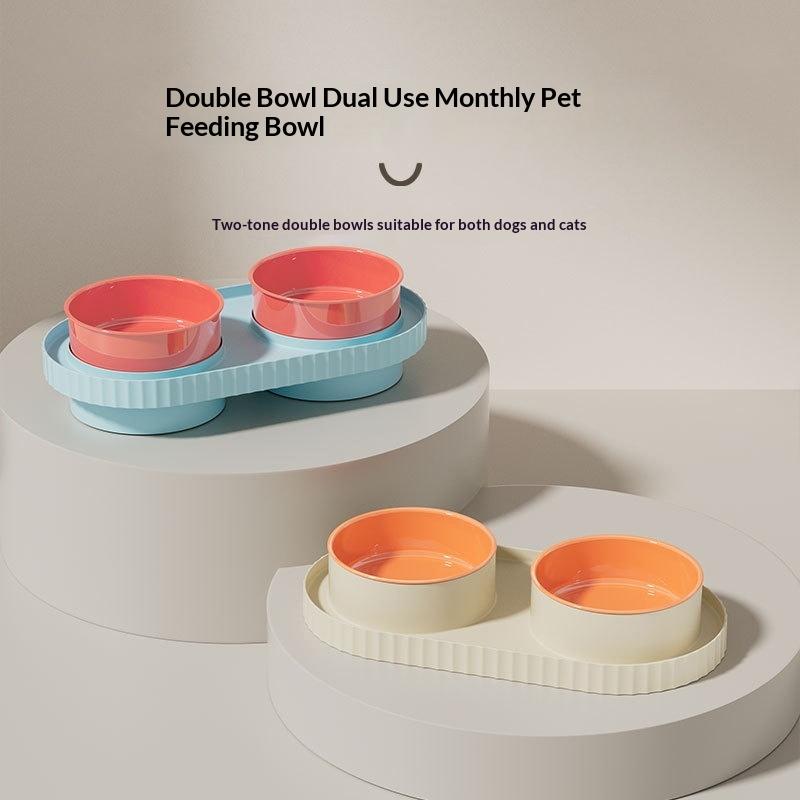 Creativity Anti-Spill Cat Bowl Feeding Water Protecting Cervical Spine Anti Splash Feeding Cats Dogs Bowl Pet Feeding Supplies