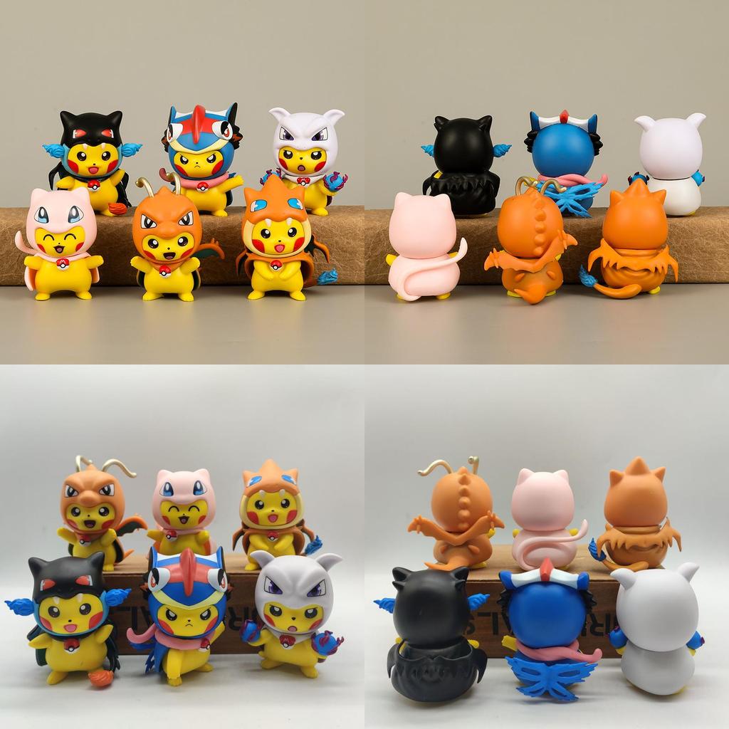 Cute Pikachu Figure Set Collectible Pokemon Pvc Miniatures For Anime Lovers