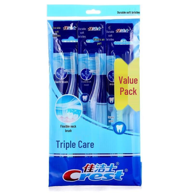 Crest Triple Care Soft Bristle Adult Toothbrush