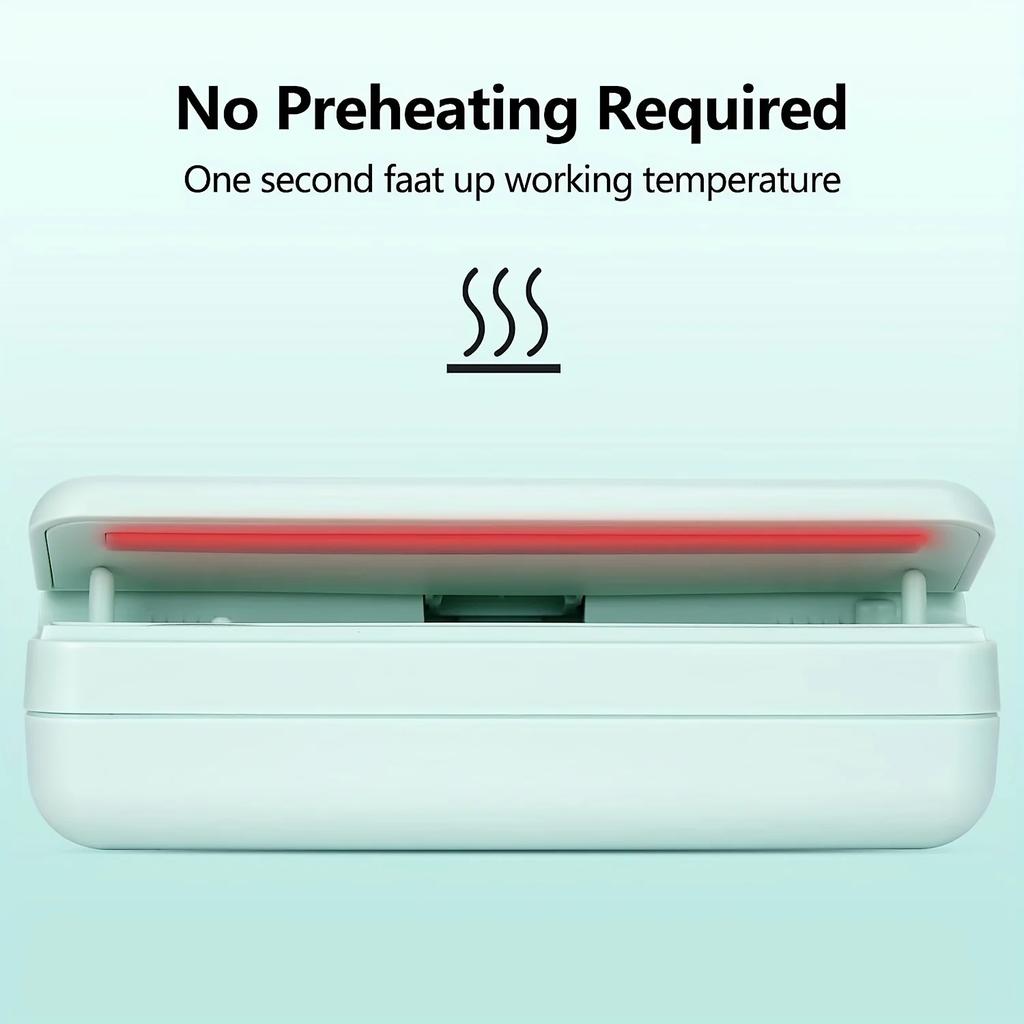 Mini-plasticzaksealer, draagbare plasticzaksealer, handzame thermische sealmachine voor voedselverpakkingen, plasticzakverwarmer.