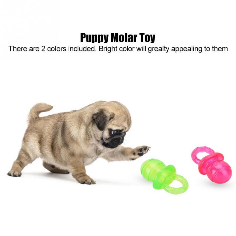 2Pcs Pet Puppy Molar Clean Teeth Toy Pacifier Chew Playing Training Toys for Dog Cat
