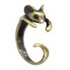 Cute Mouse Shape Open Ring for Women Antique Silver Color Modern Fashion Girls Finger Accessories Hip Hop Party Jewelry