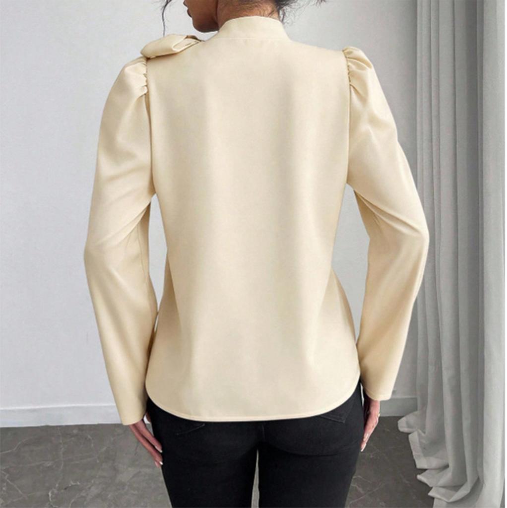 Dámský módní elegantní top s dlouhým rukávem pro dojíždění a volný čas