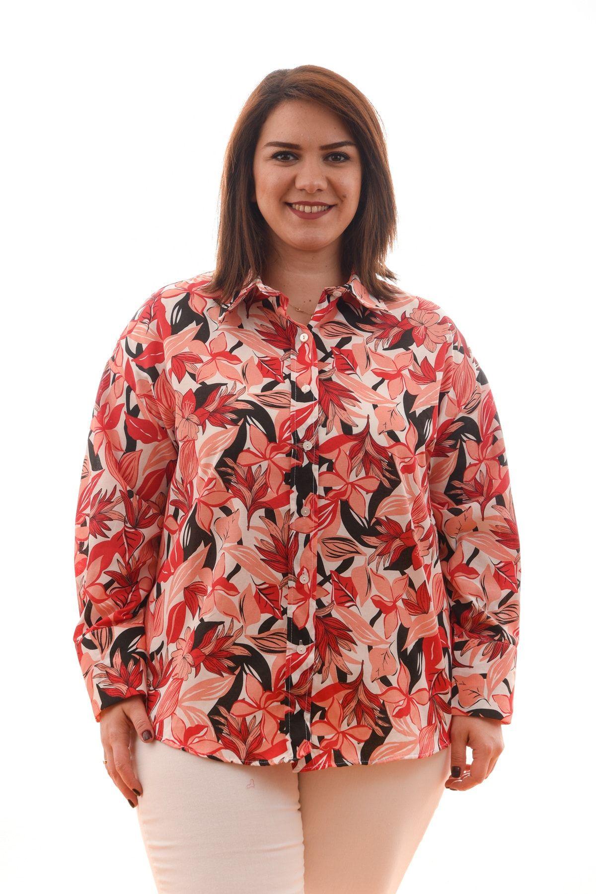 

Женская рубашка больших размеров розовая рубашка с цветочным принтом большого размера 4XL