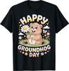 Happy Groundhog Day 2026 Cute Groundhog with Flower T-Shirt