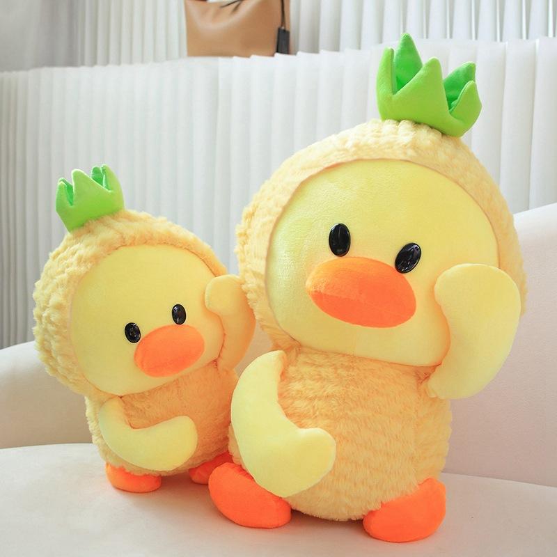 Cute Cute Pineapple Duckling Doll Plush Toy Duck Doll Children Soothing Rag Doll Birthday Gift