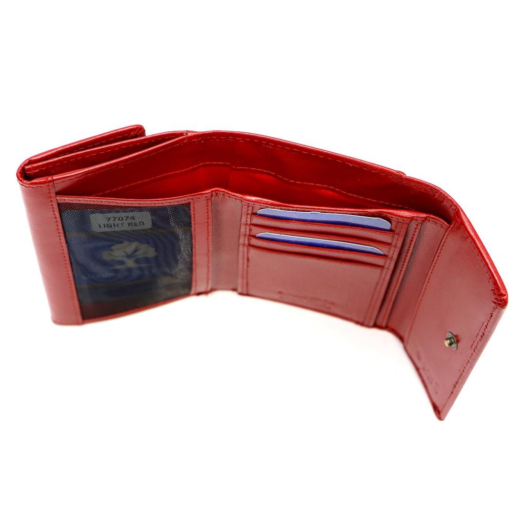 Skórzana Damska Portmonetka Zapinana Luxury Z RFID