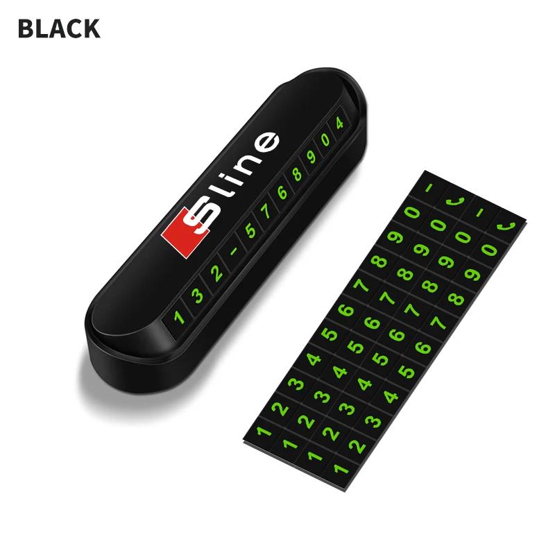 Car Temporary Parking Card Phone Number Card Plate Sticker For  OL Sline A4 TT A6 A3 A8 Q3 Q5 Q7 Q8 Car Accessories 9Os23