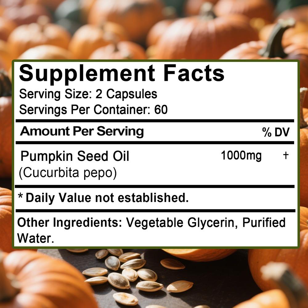 Taoters Pumpkin Seed Oil Capsules Protect Digestive System 120 Capsules