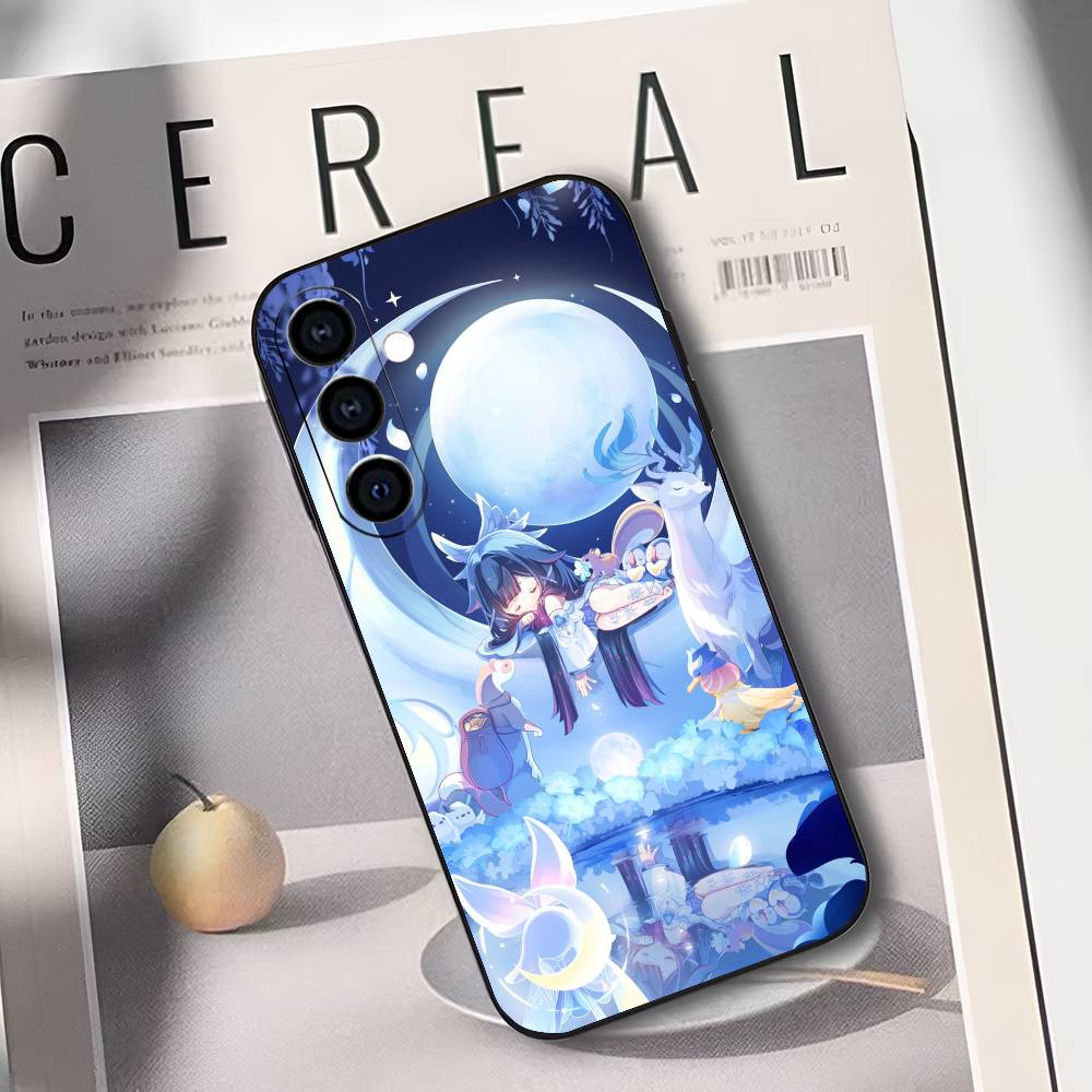 

Чехол для телефона C-Columbina G-Genshin I-Impact для Samsung Galaxy A73,A72,A71,A70,A53,A52,A51, Мягкий силиконовый черный чехол Samsung a32 4g