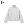 GROUND ZERO Embroidered Stand-Collar Zip-Up Cardigan
