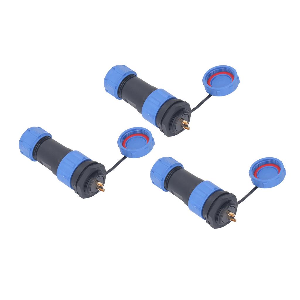 3 Stk. SP21 Luftfahrtstecker 2-polig IP68 Wasserdicht Rückmutterstecker AC500V 30A