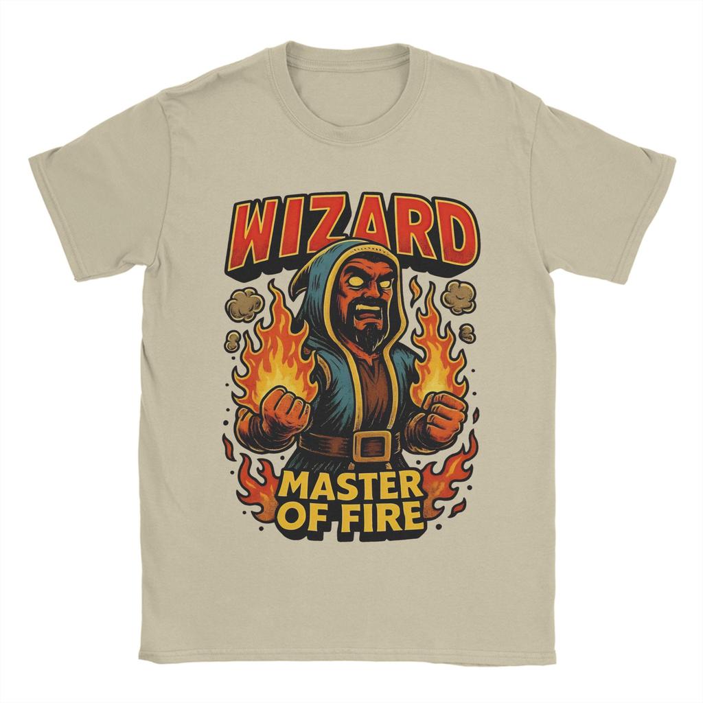 Wizard Clashes Royaleds Koszulki dla Mężczyzn Bawełniana Koszulka z Nadrukiem Okrągły Dekolt Modna Luźna Koszulka z Krótkim Rękawem Vintage