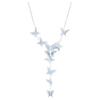 Colier Lilia Pandantiv Fluture Mic în Formă de Y Cristal Imitatie Placat cu Rodiu Colier Femei Albastru 5662179