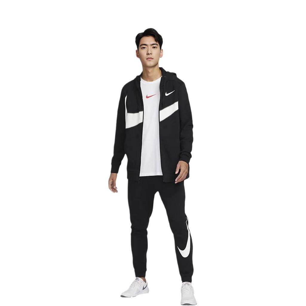 Nike Giacca Casual Colorblock con Cappuccio e Zip ad Asciugatura Rapida da Uomo Giubbotti Nero FB8576-010