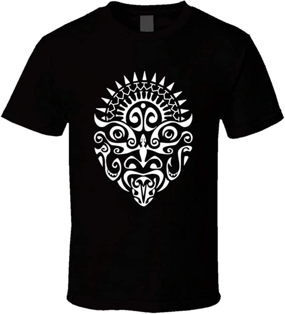 Maori Warrior Tattoo Face Zealand Haka Cool Fan T Shirt 4XL чёрный