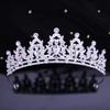 Metal Baroque Crown Queen Party Pageant Rhinestone Crown Exquisite Princess Tiara  Girls Headband