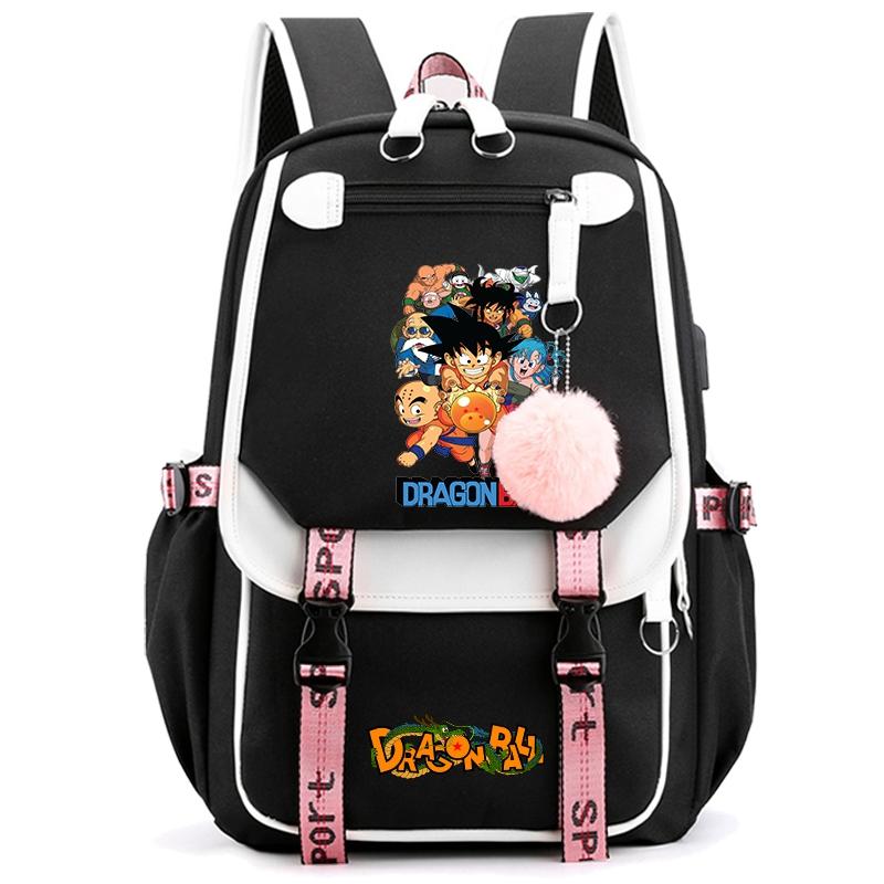Anime Dragon Ball Backpack for Women Canvas Laptop Bag Back To Schoolbag for Teenager Girl Schoolbag Women Travel Bag Mochila