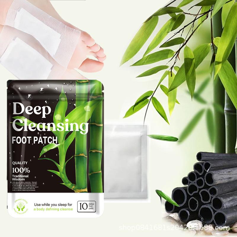 

Подушечки для глубокой очистки и ухода за ногами, Натуральный увлажняющий клейкий лист без спирта, Подушечка для ног с натуральным бамбуковым уксусом и имбирным порошком 10 stickers/bag