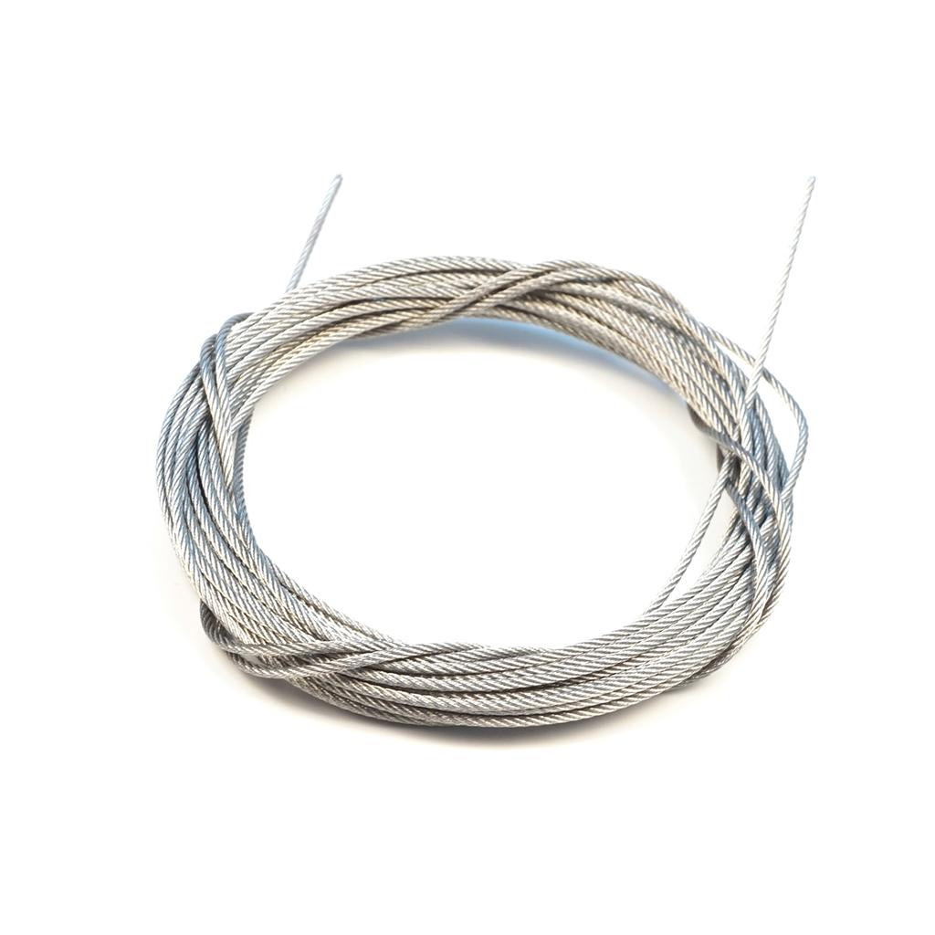 EDP1299-1 Door Hood Trunk Release Locking Latch Bowden Repair Cable AISI 304 Steel Wire Rope 7x7 Strands Diameter 1.2 Mm Length 10 Meter