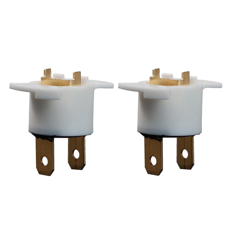 2X H1 Headlight Head Lamp White Plastic Bulb Socket Retainer Holder Adapter For Acura RL 1996-2004 TSX 2004-2008 33116-SD4-961
