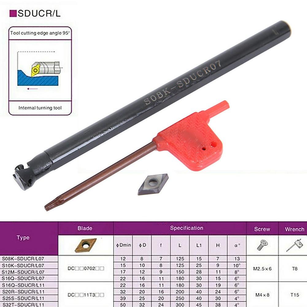 S08K-SDUCR07 Boring Bar + DCMT0702 Carbide Rts For Lathe Turning Tool